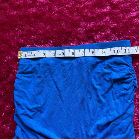 Blue Ruched Skirt - Picture 4 of 16
